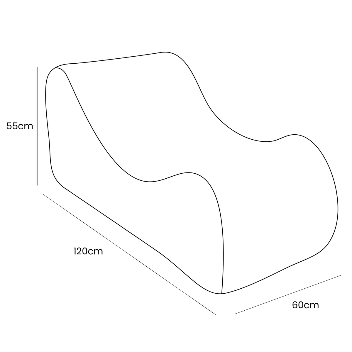 Sitzsack Wave Lounger Bouclé - creme/weiss