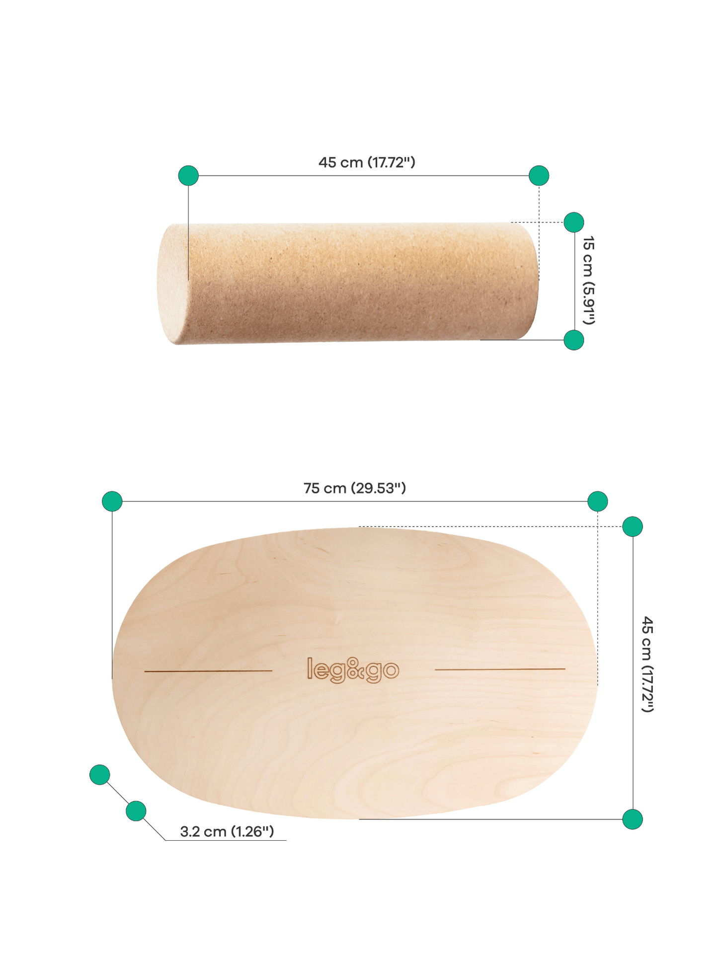 Balance Board aus Holz