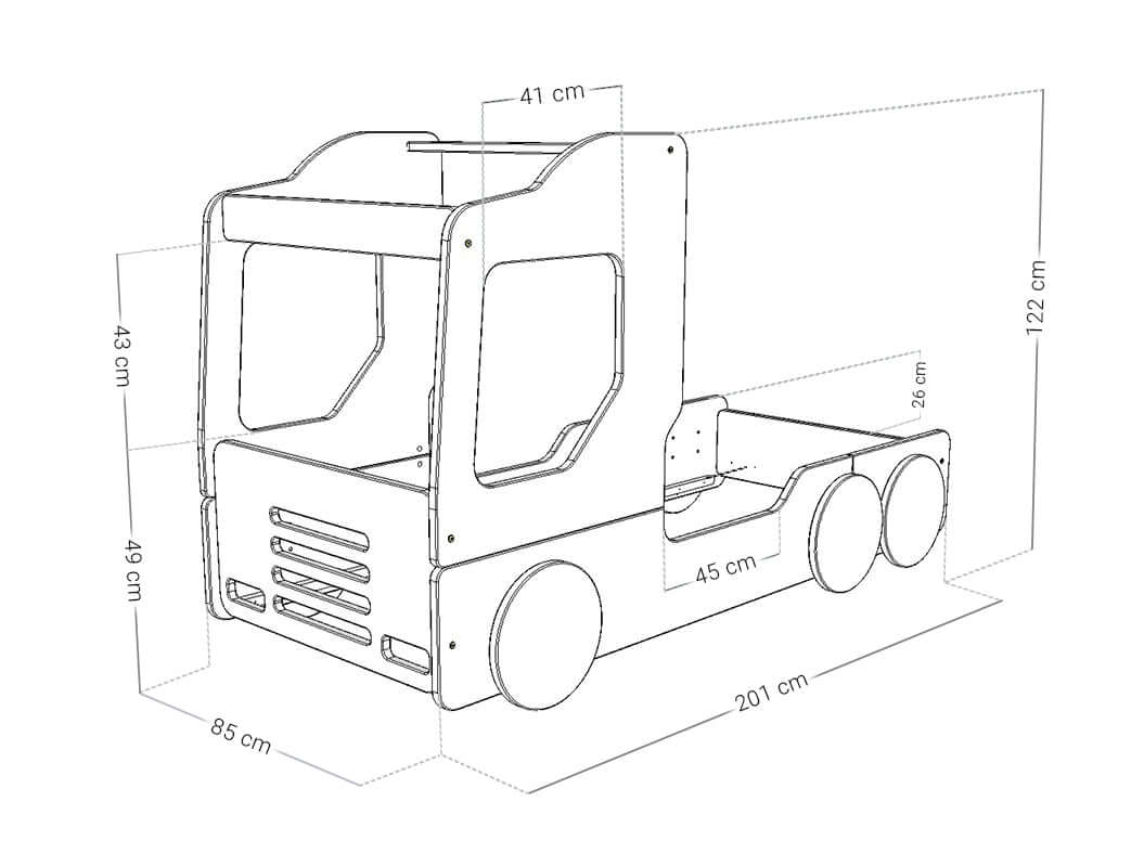 Holz Kinderbett TRUCKER