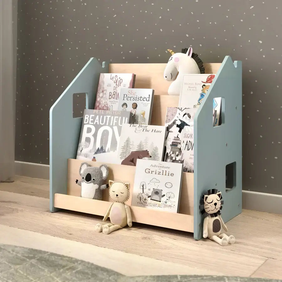 Boekenplankhuizen, verschillende kleuren