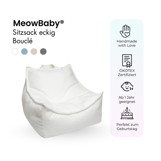 Kindersessel eckig - Premium Bouclé