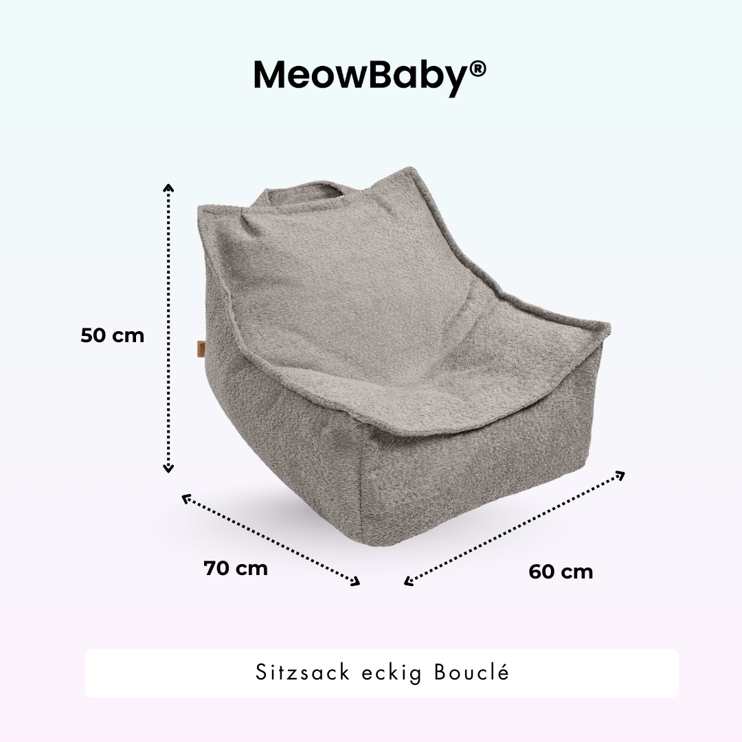 Kindersessel eckig - Premium Bouclé