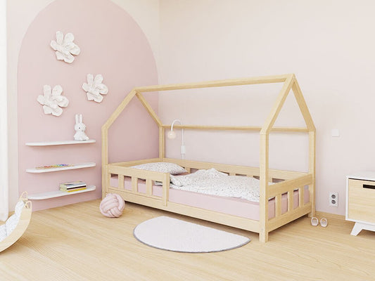 Hausbett ANNI für Kinder mit Rausfallschutz, versch. Maße & Farben