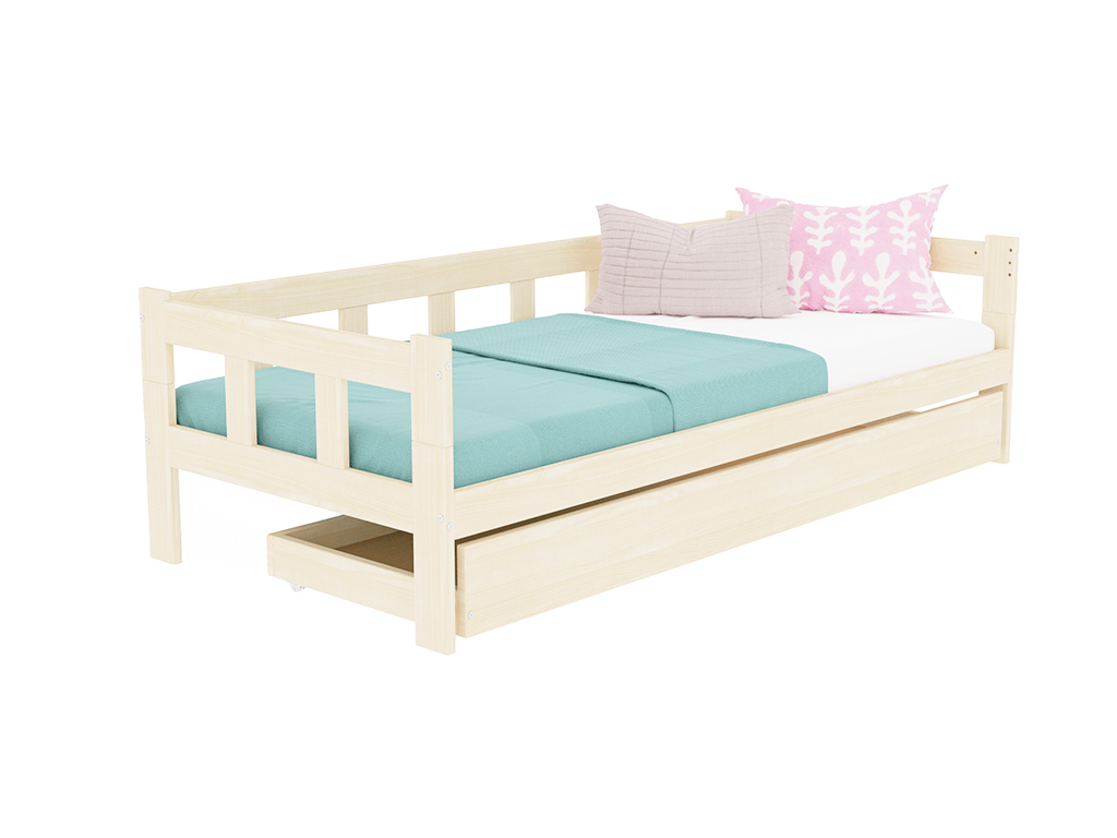Kinderbed PAULINE met valbeveiliging en accessoires, diverse maten en kleuren
