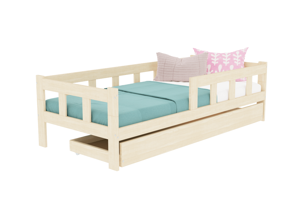 Kinderbed PAULINE met valbeveiliging en accessoires, diverse maten en kleuren