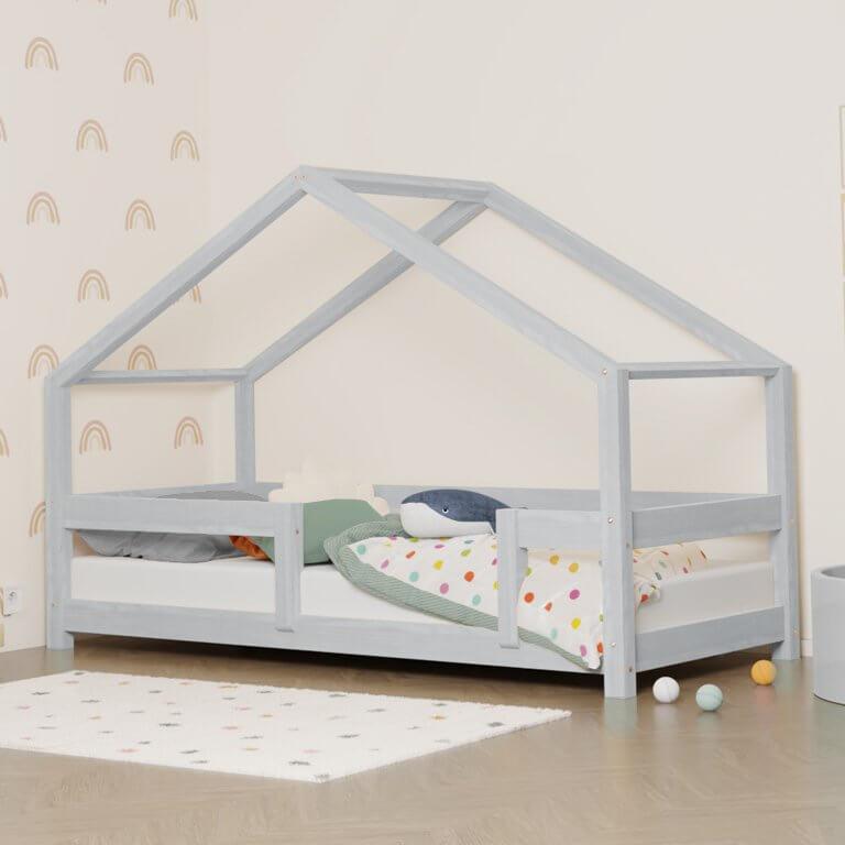 Hausbett NIKA für Kinder mit Rausfallschutz, versch. Maße & Farben