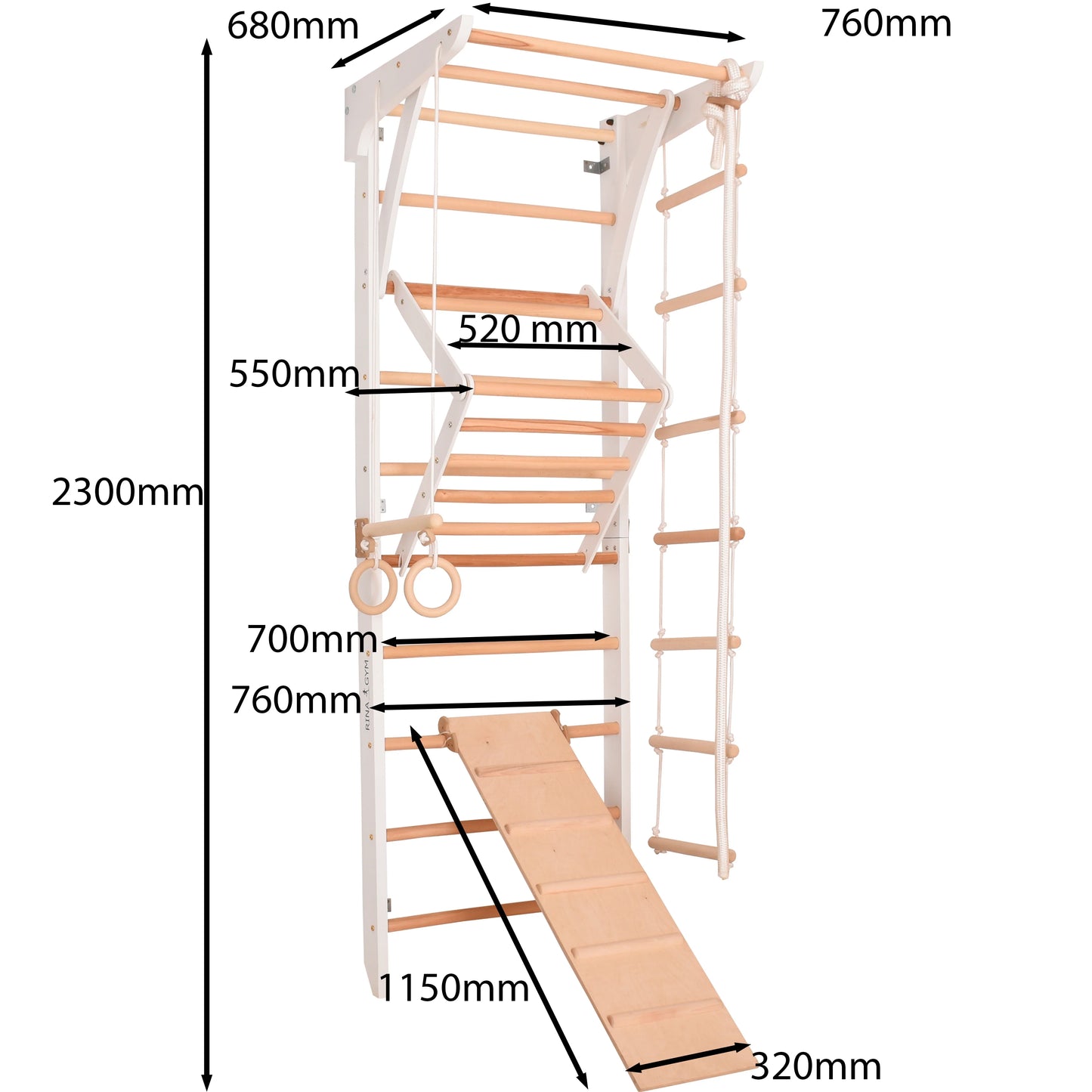 Climbing wall INA for children, various colors