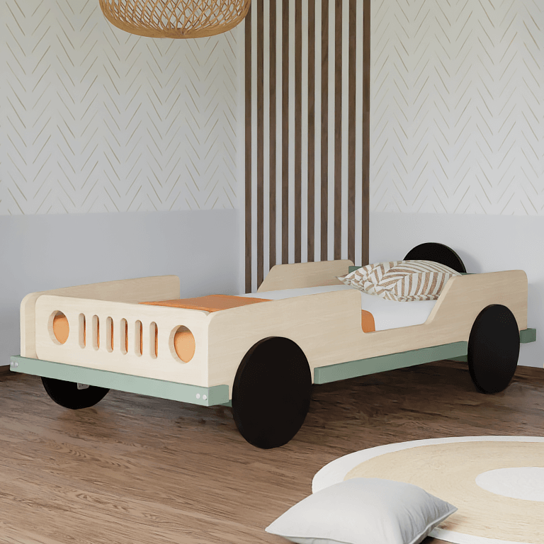 Houten kinderbed JEEP, diverse kleuren