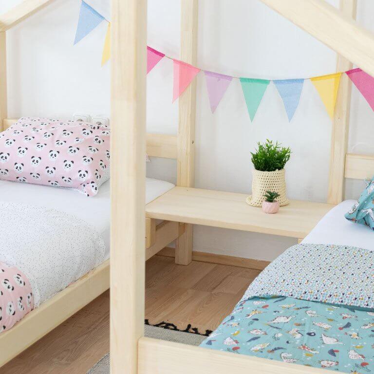 Hausbett TWIN für Zwillinge, versch. Maße & Farben