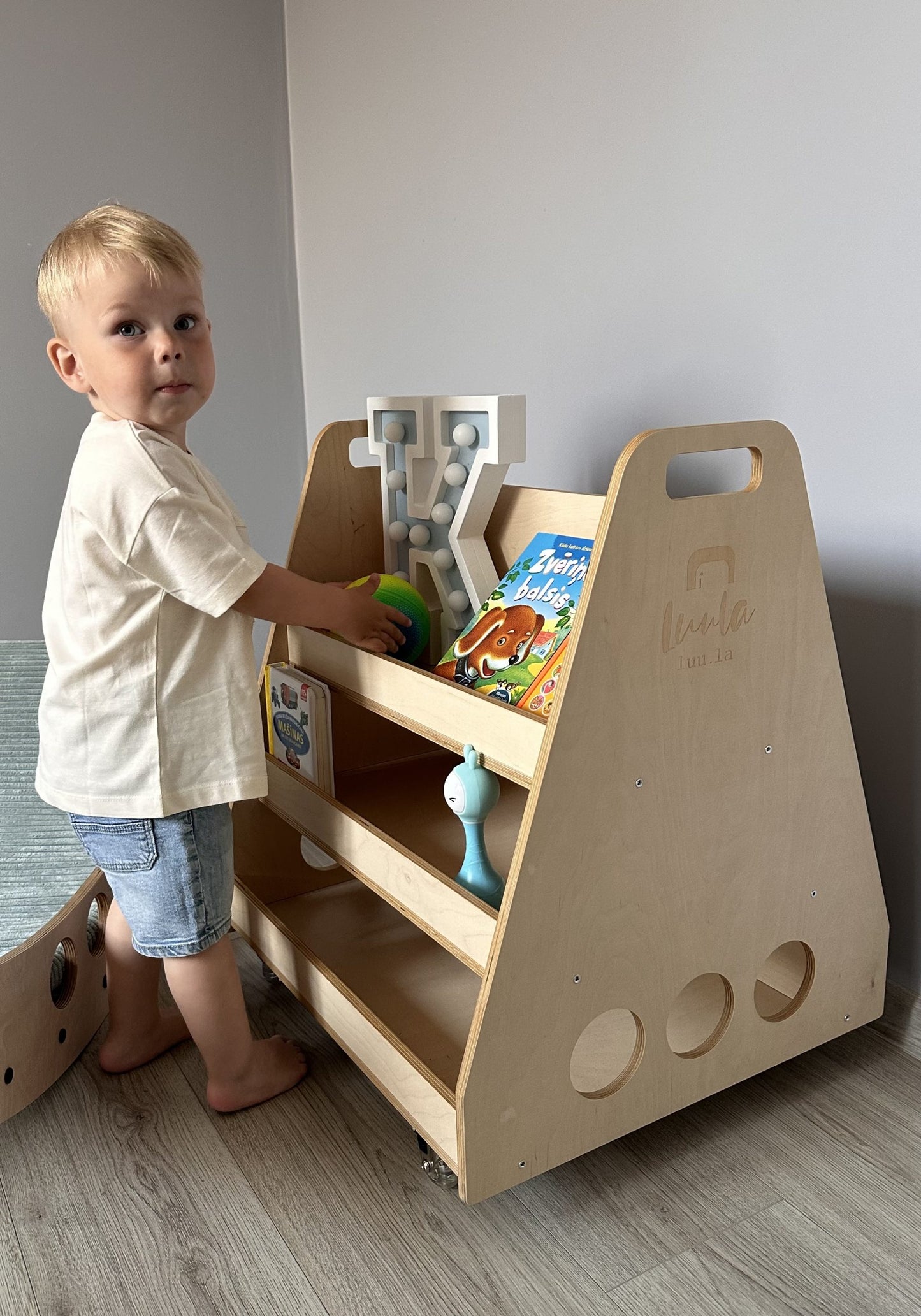 Montessori plank op wielen