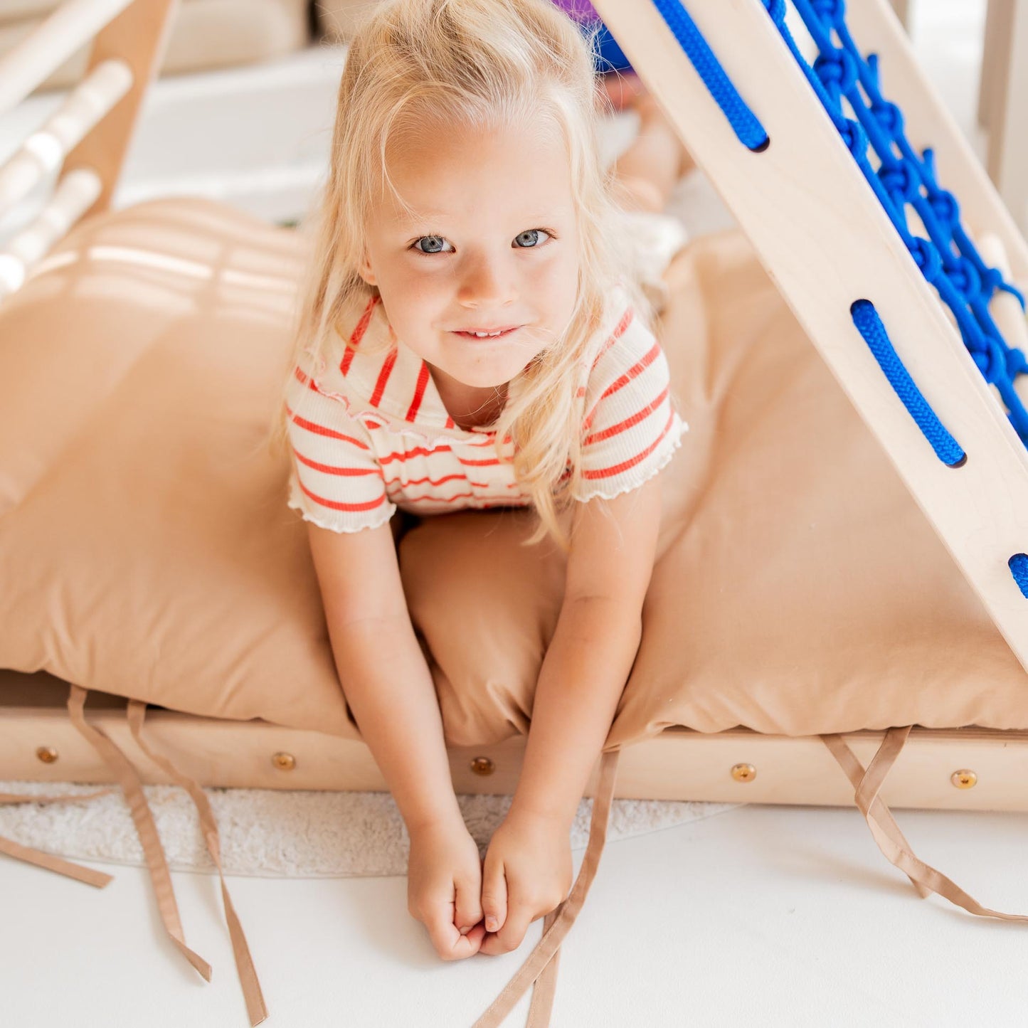 Lion climbing set - climbing triangle, chicken ladder & arch