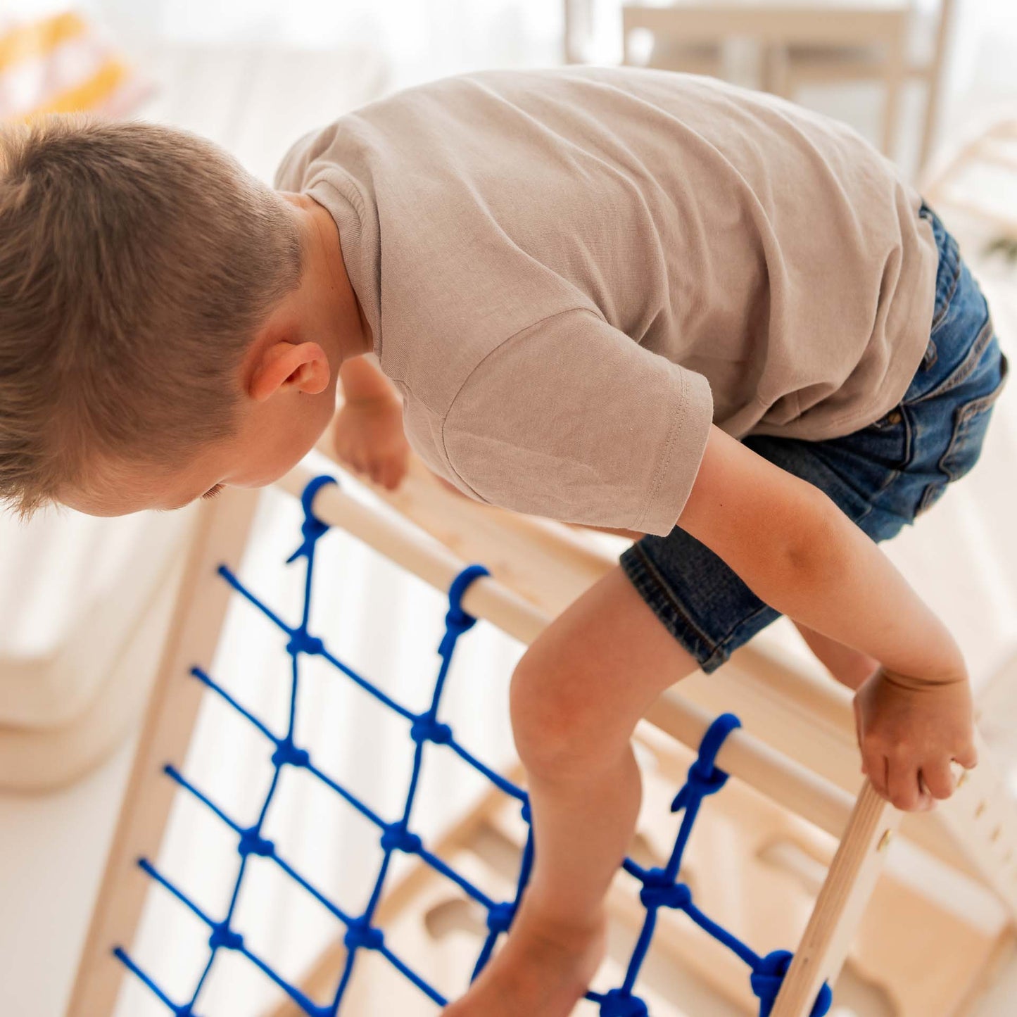 Lion climbing set - climbing triangle, chicken ladder & arch