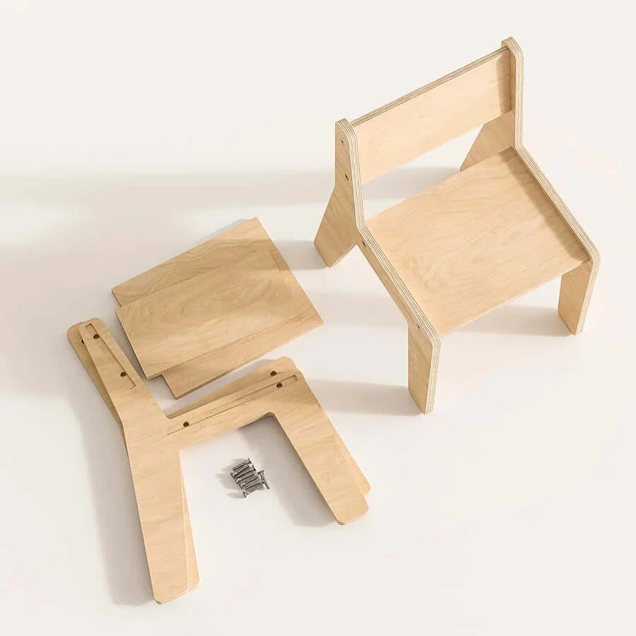 Kinderset klimboog kleurrijk met glijbaan/ladder & stoel