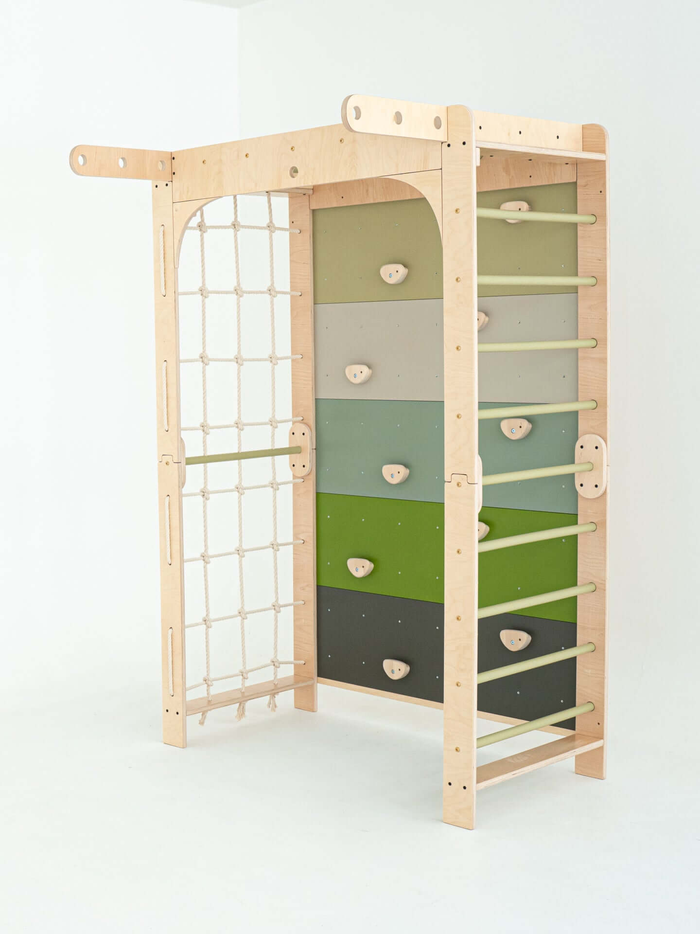 Kletterwand Klimby "Entdecker" - bunte Indoor Spielplatz mit Boulderwand für kleine Abenteurer.
