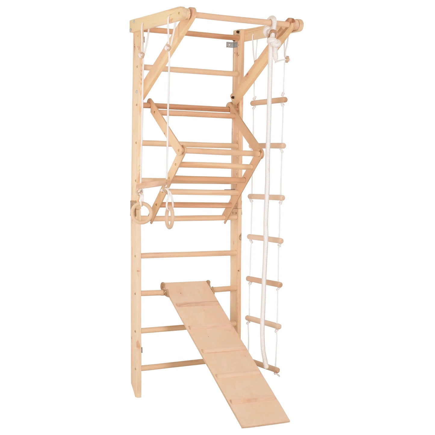 Klimwand SPORT3 voor kinderen & tieners, onbehandeld hout