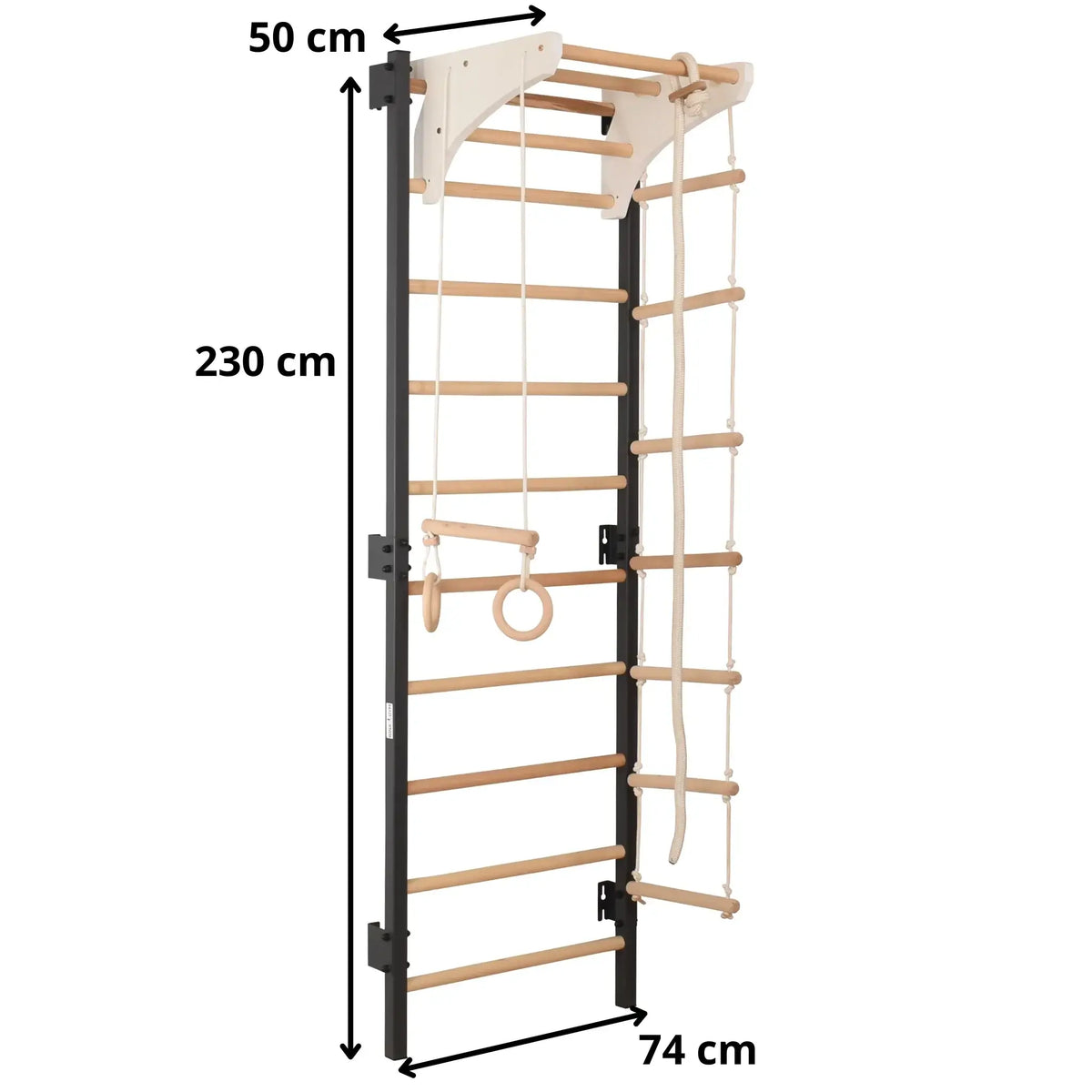 Kletterwand aus Metall mit Zubehör für Kinder und Jugendliche
