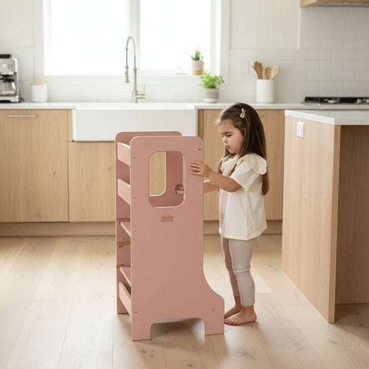 Slim learning tower for children, various colors