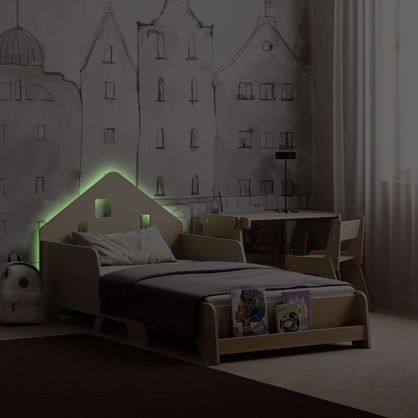 Montessori kinderbed met verlichting