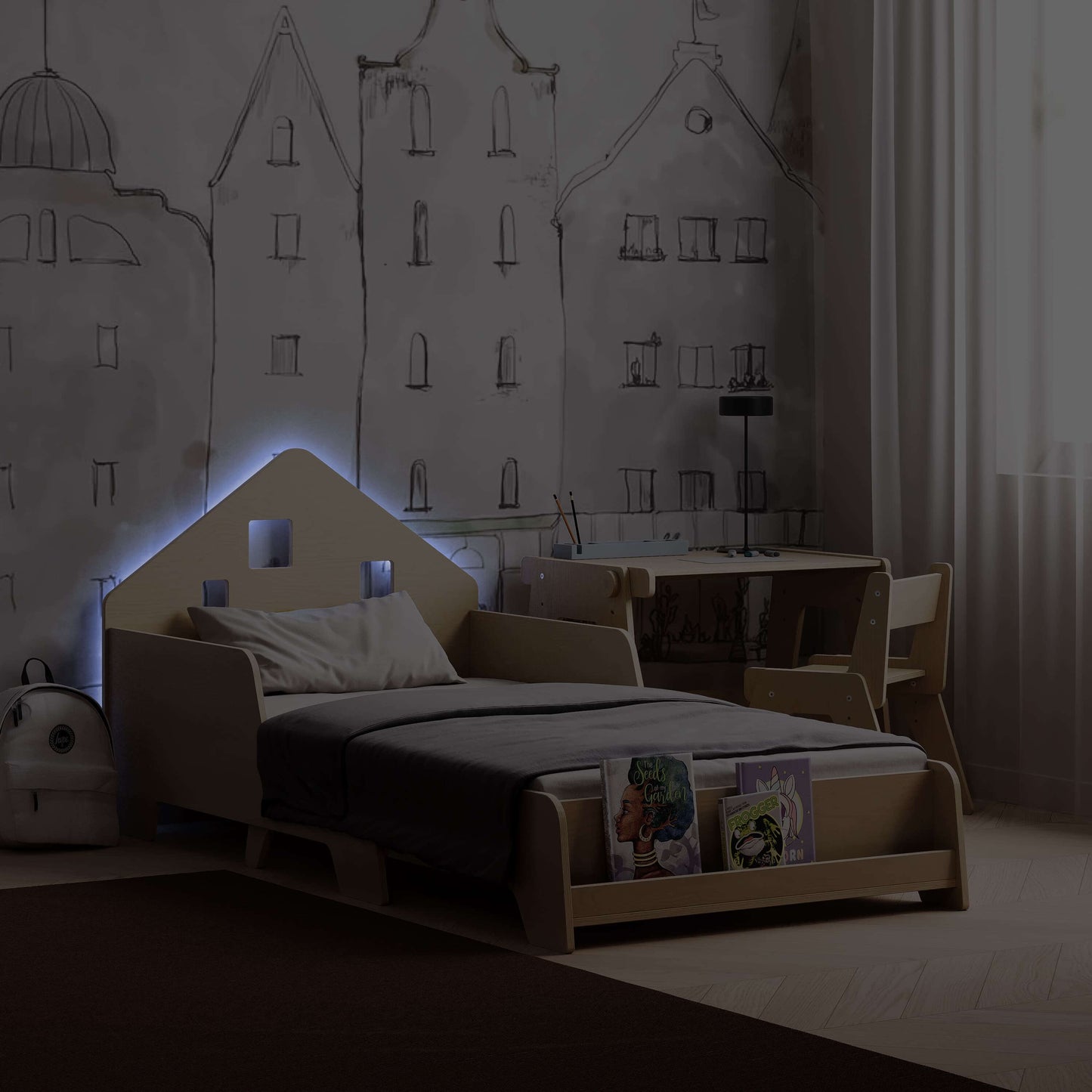 Montessori kinderbed met verlichting