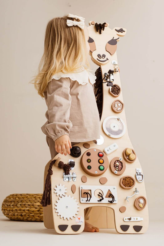 Motorikbrett / Motorikwand Godi Giraffe