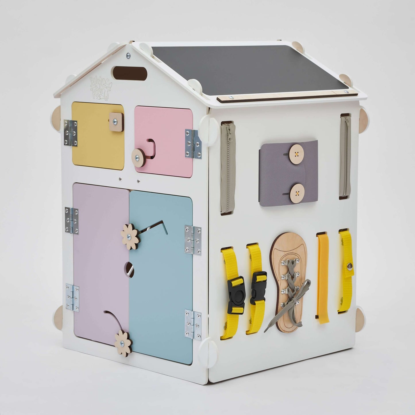 Motorikhaus / Activity Board Pastell-Weiß