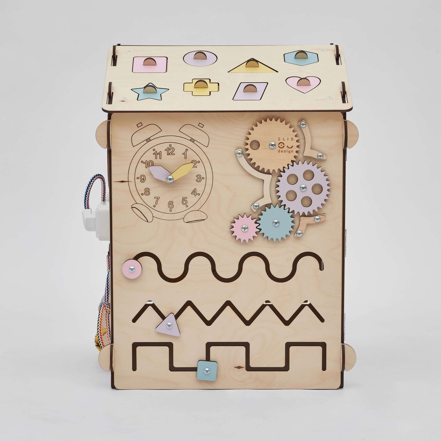 Motorikhaus / Activity Board Pastell-Natura