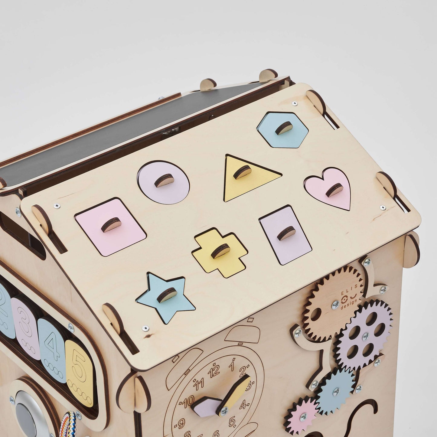 Motorikhaus / Activity Board Pastell-Natura