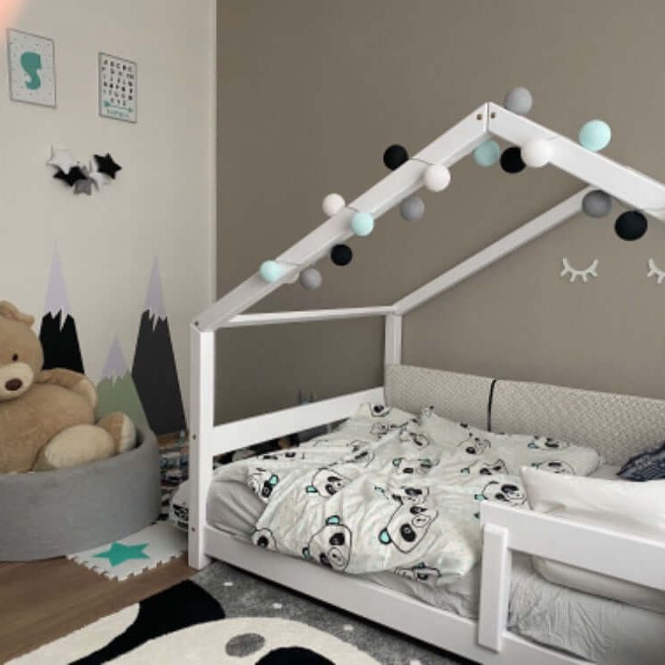 Hausbett NIKA für Kinder mit Rausfallschutz, versch. Maße & Farben