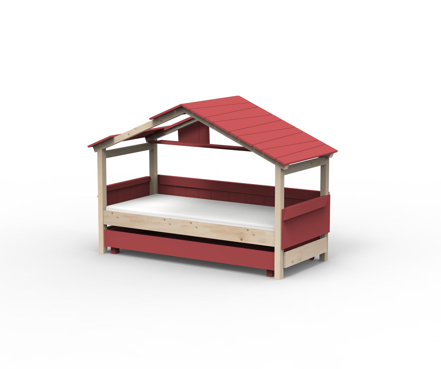 Starlight Hausbett mit Zusatzbett für Kinder