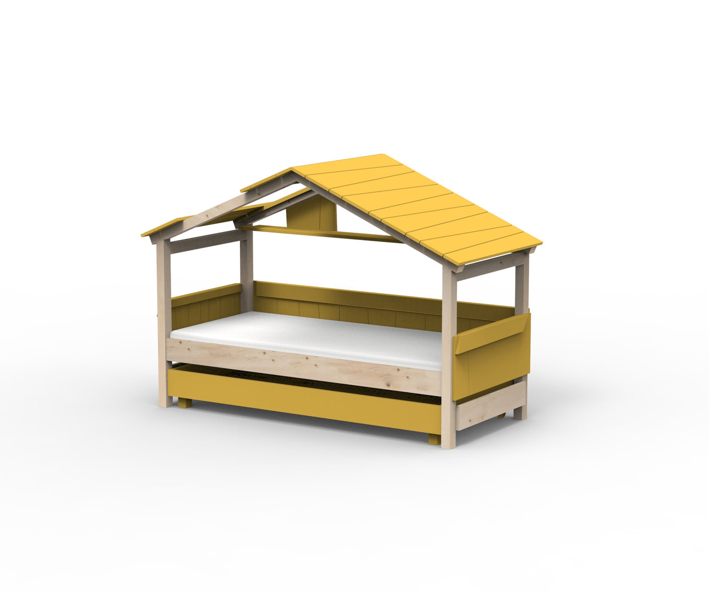Starlight Hausbett mit Zusatzbett für Kinder