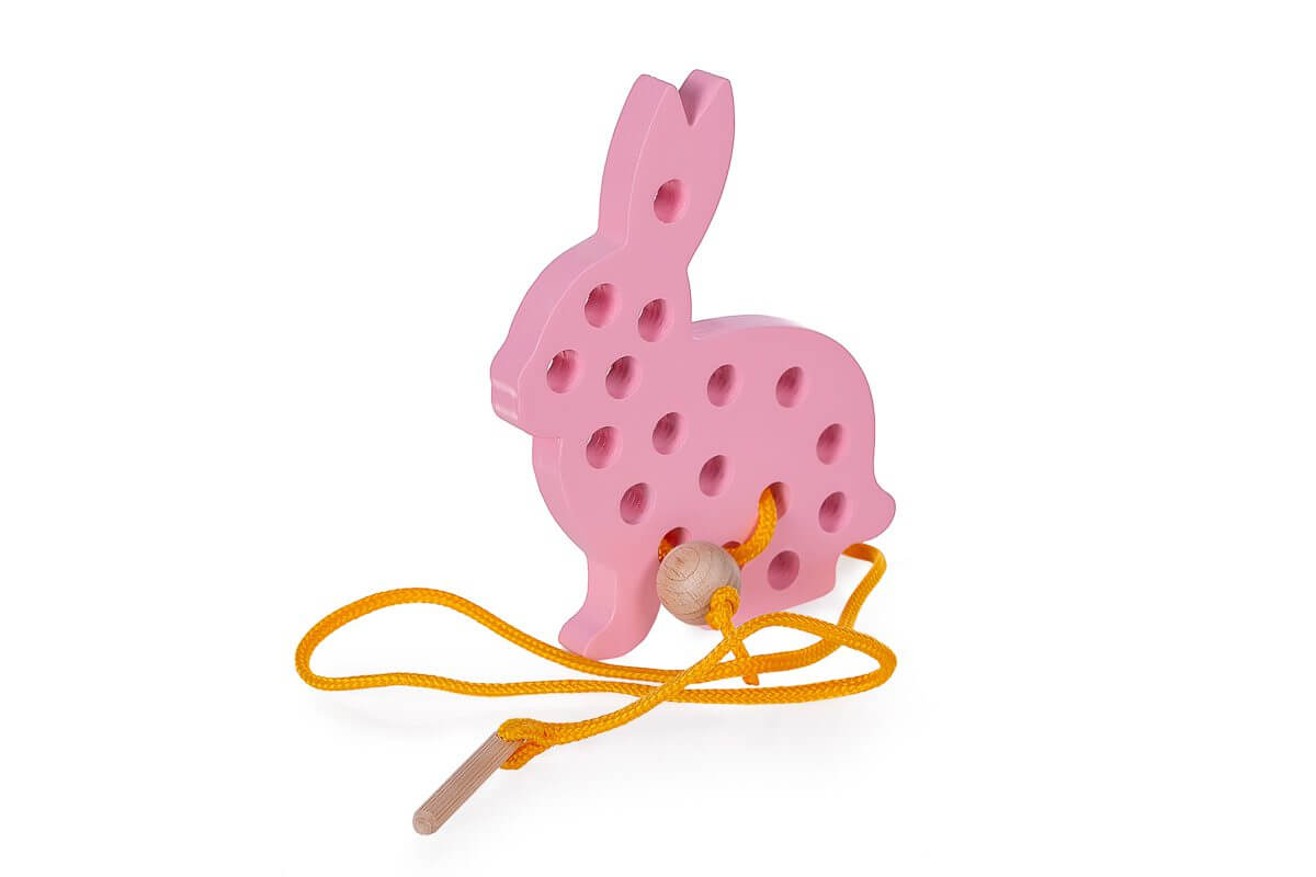 Schnurspielzeug Hase