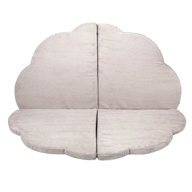 Folding mattress / play mat play carpet for children, corduroy, square & cloud