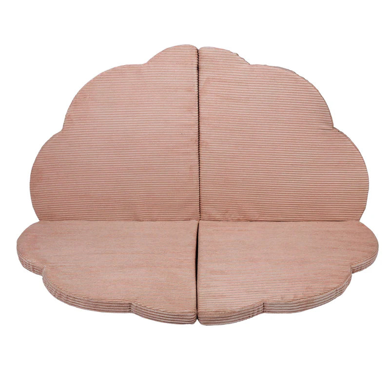 Folding mattress / play mat play carpet for children, corduroy, square & cloud