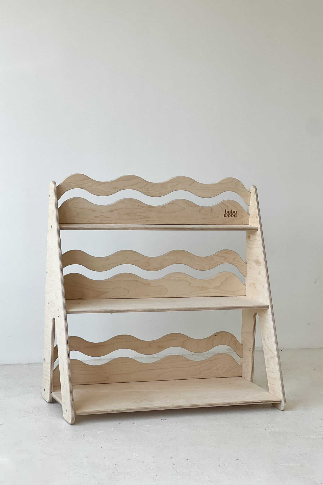 Spielzeugregal "WAVE" aus Holz, versch. Größen