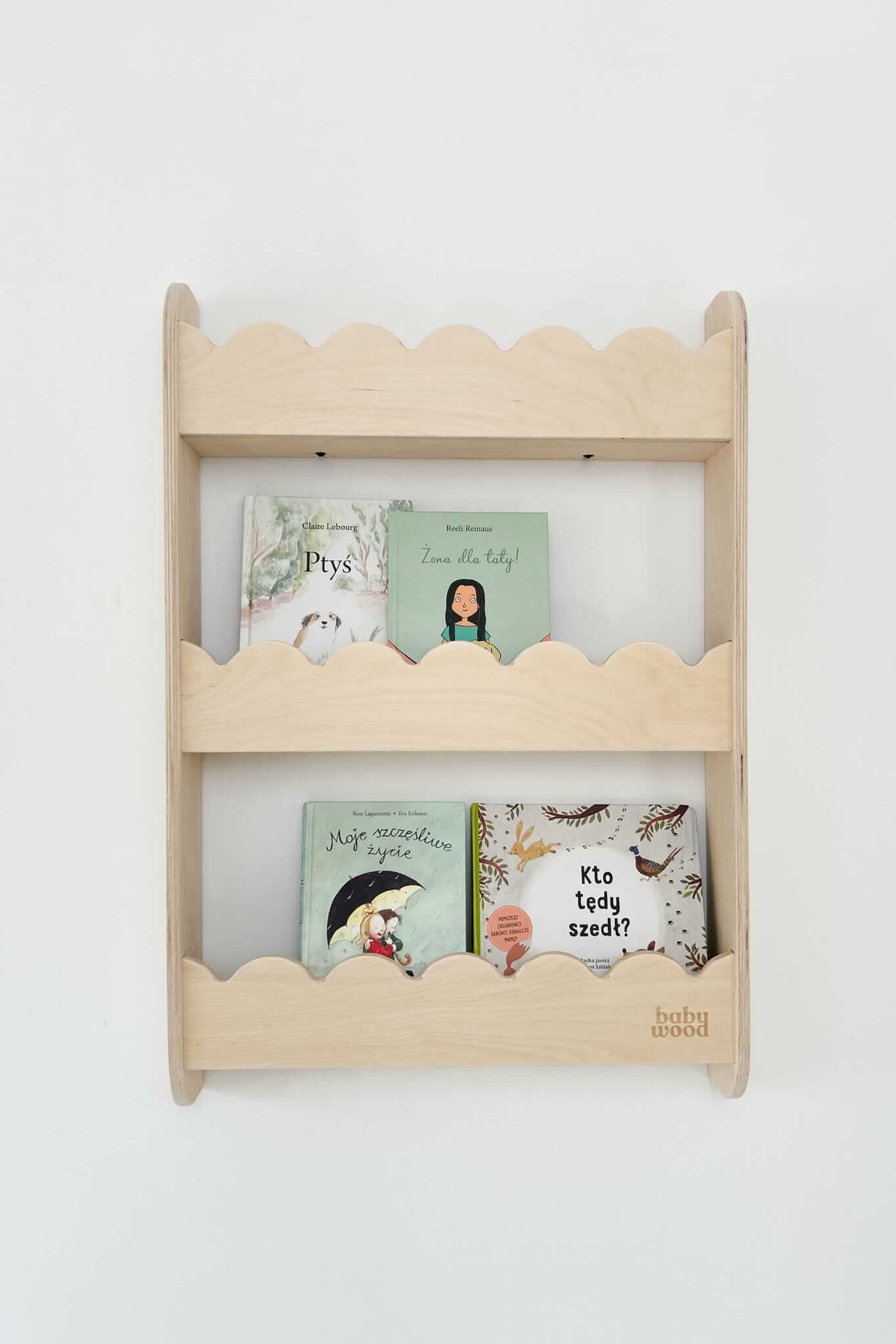 Wall shelf for books "Wave", various sizes and colors