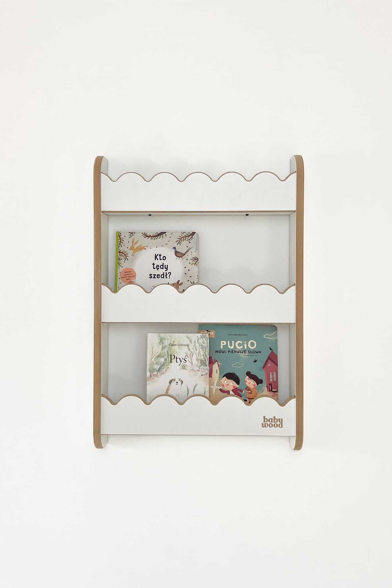 Wall shelf for books "Wave", various sizes and colors