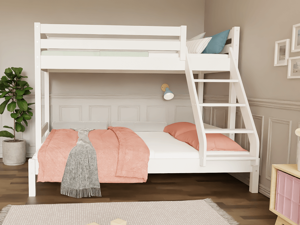 Holz Etagenbett HANNES für 3 Personen, versch. Farben