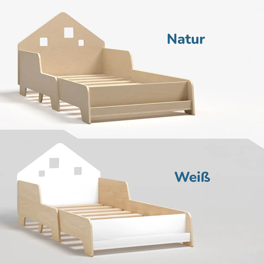 Montessori Kinderbett, verstellbar mit Beleuchtung, versch. Farben