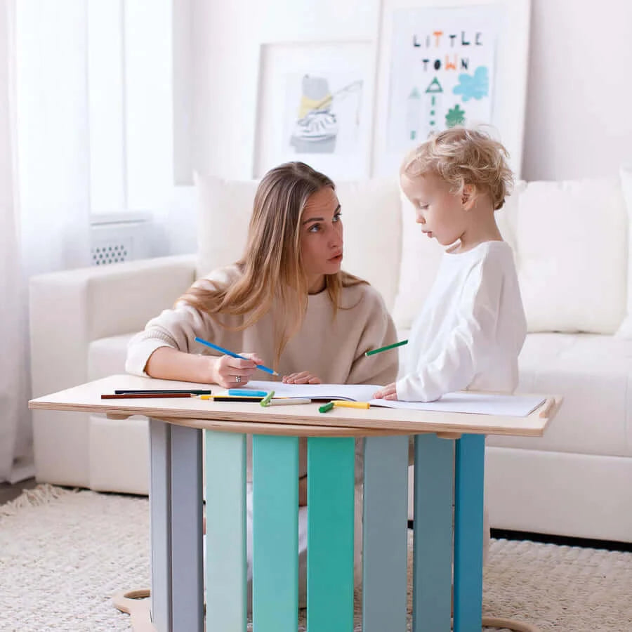 Montessori klimboog Mint met glijbaan/ladder