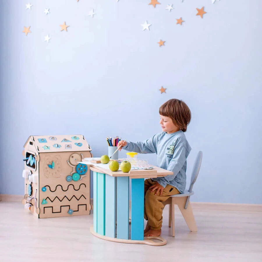 Montessori klimboog Mint met glijbaan/ladder