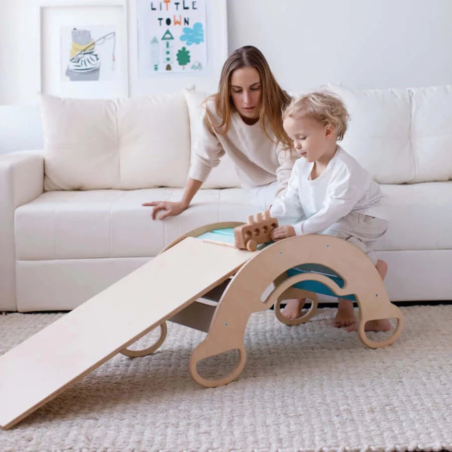 Montessori klimboog Mint met glijbaan/ladder