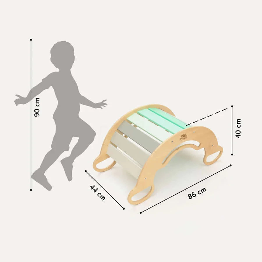 Montessori klimboog Mint met glijbaan/ladder
