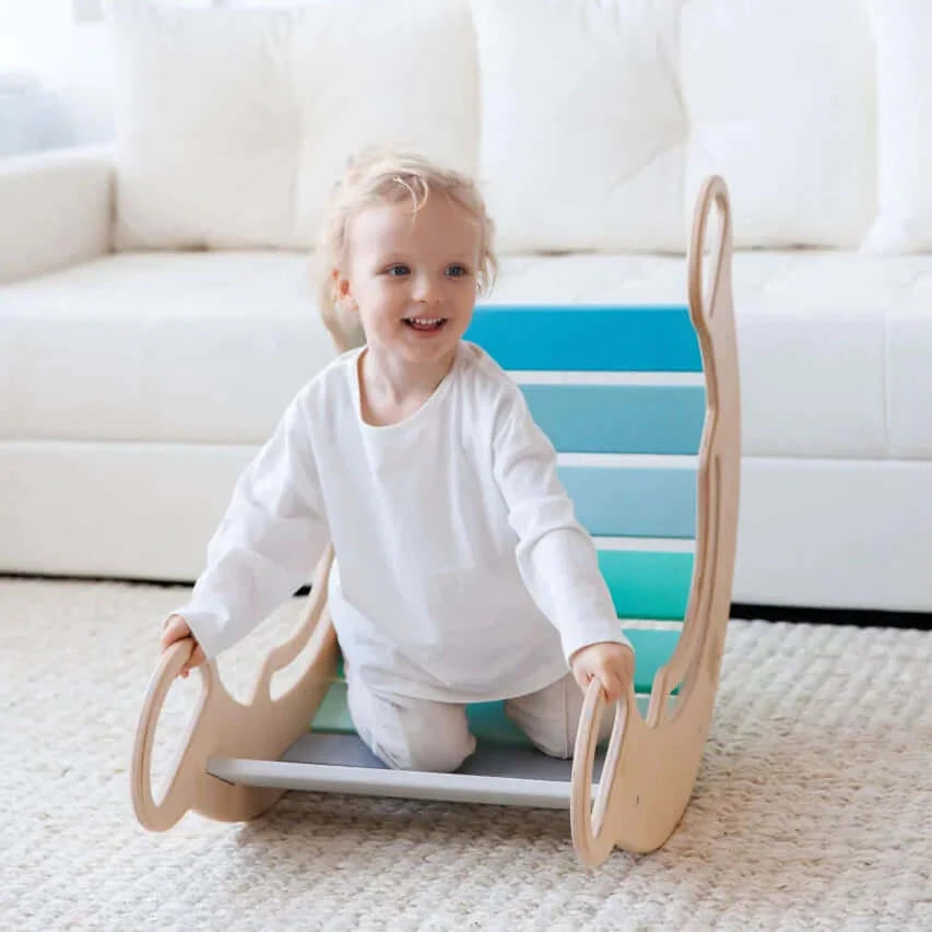 Montessori klimboog Mint met glijbaan/ladder