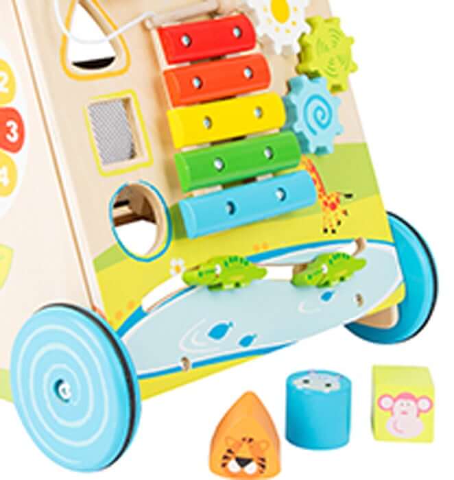 Baby loopwagen bloemenweide