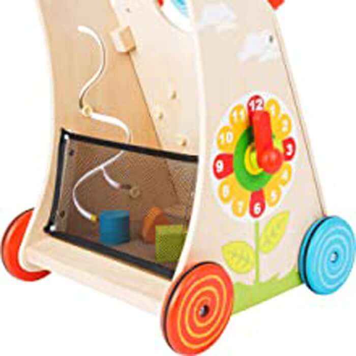 Baby loopwagen bloemenweide