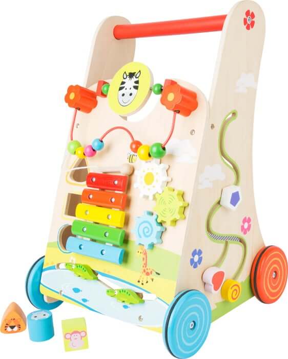 Baby loopwagen bloemenweide