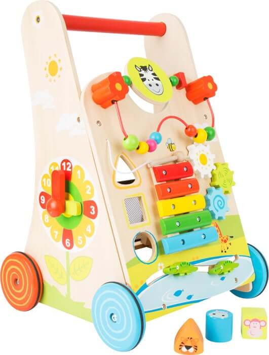 Baby loopwagen bloemenweide