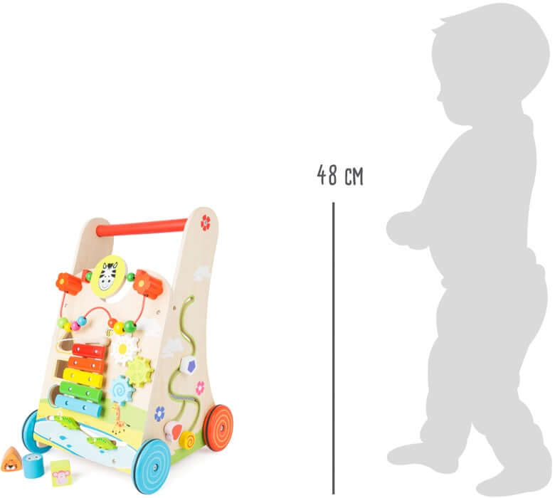 Baby loopwagen bloemenweide