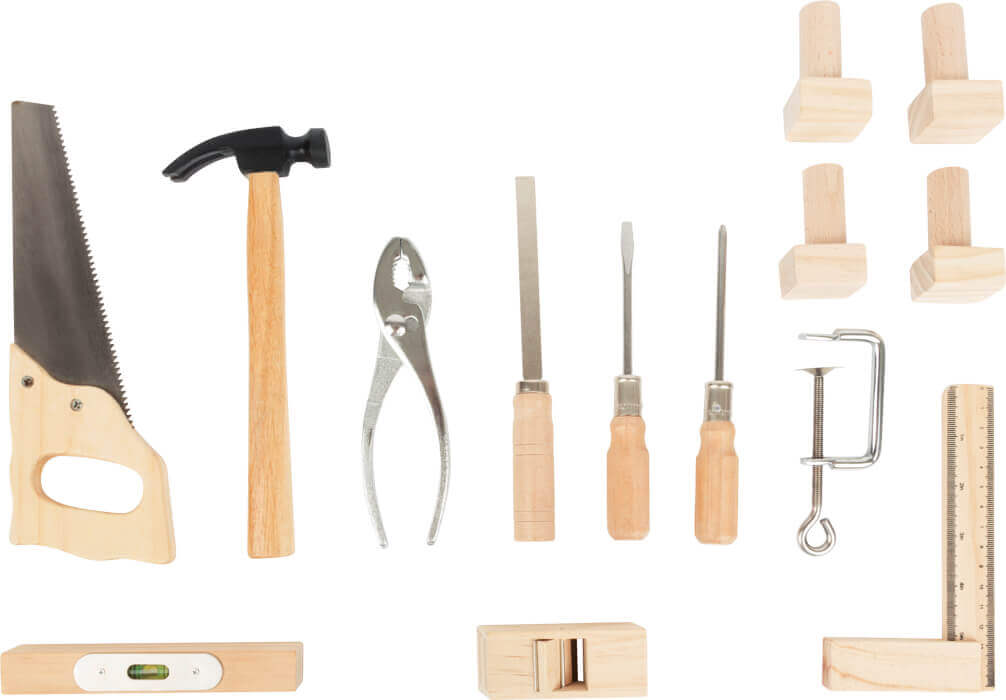 Kinderwerkbank blauw met toebehoren