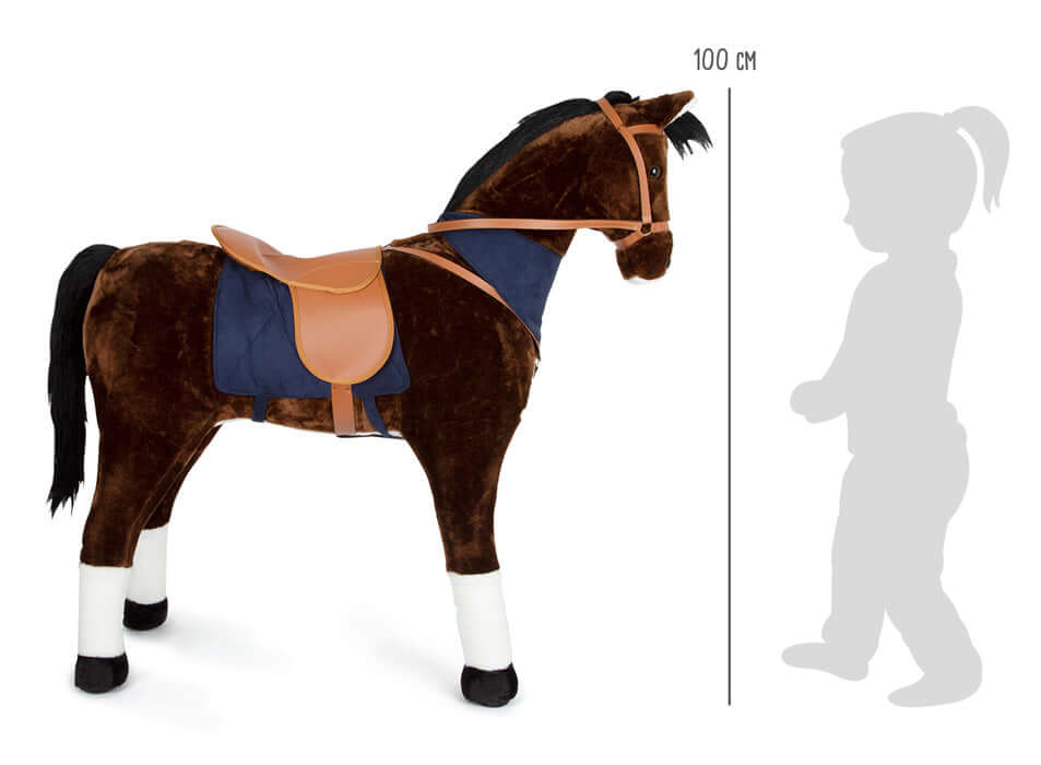 Standing horse XL with sound, brown